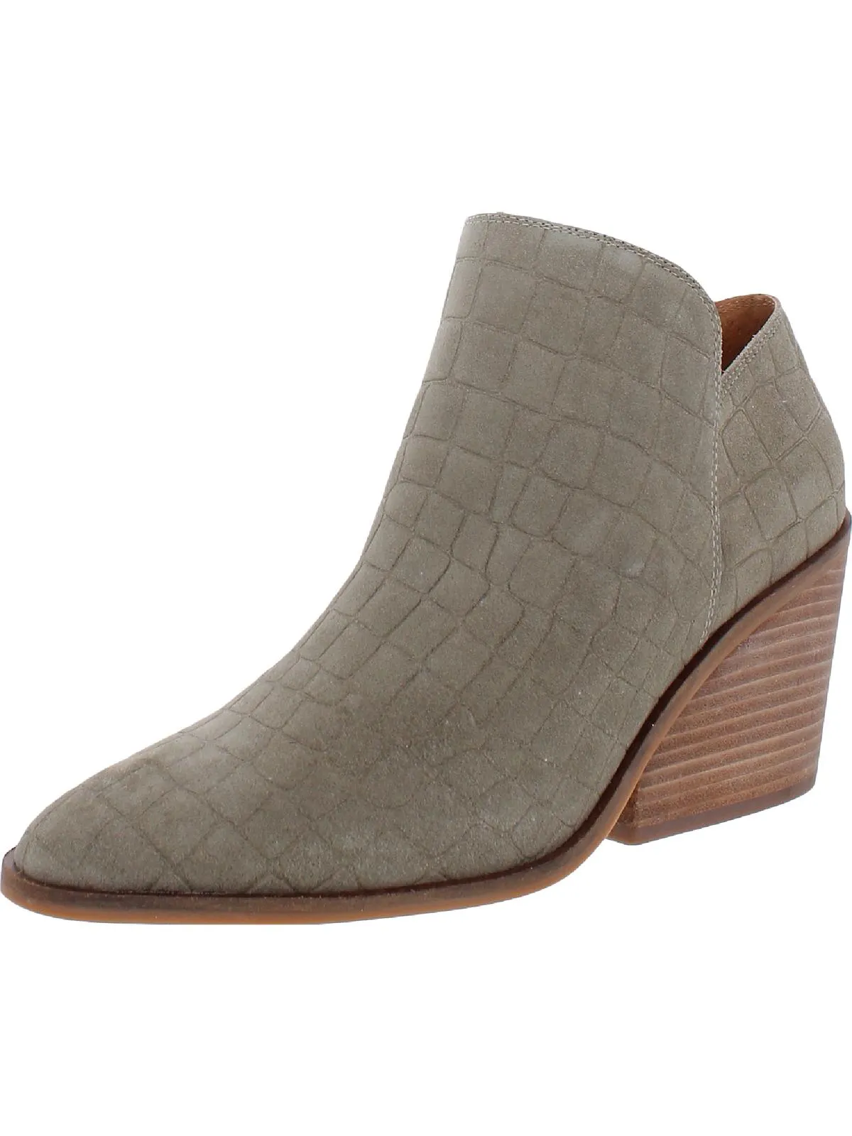 Saucie Womens Comfort Insole Pointed Toe Ankle Boots