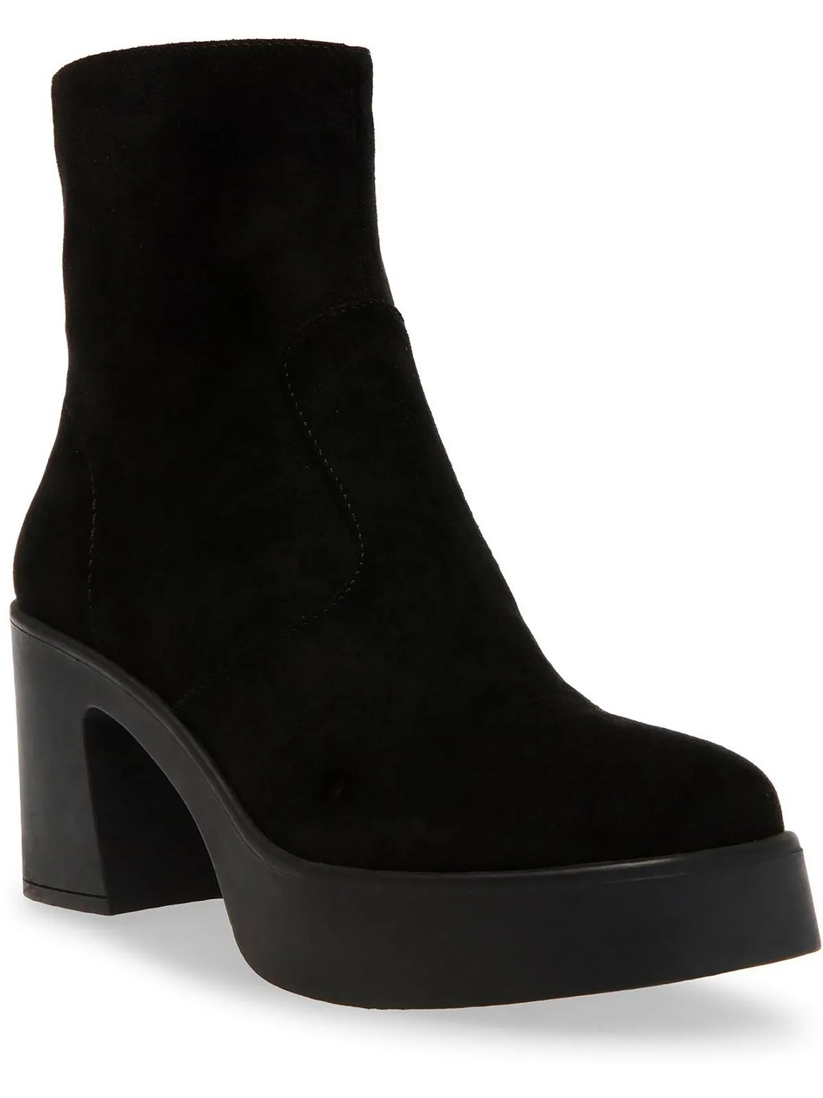 Sierra Womens Faux Suede Platform Ankle Boots