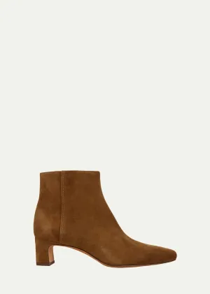 Silvana Suede Zip Boot In Elmwood Brown