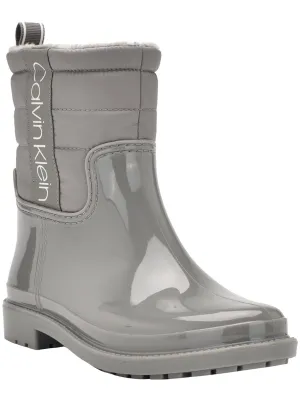 Sisely Womens Ankle Block Heel Rain Boots