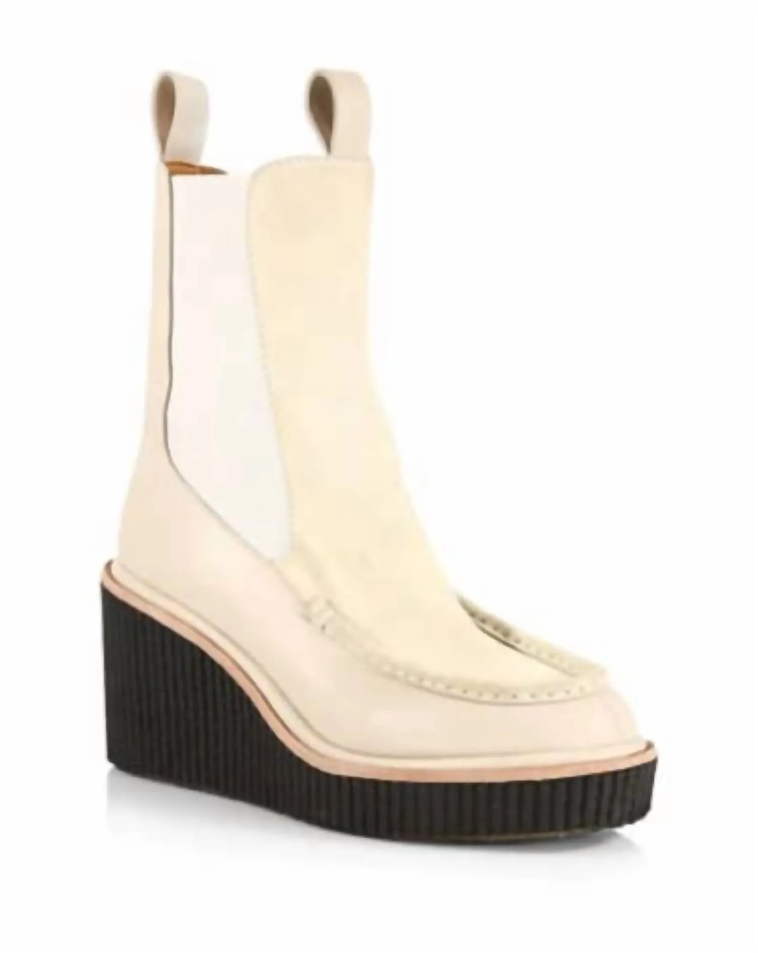 Sloane Suede & Leather Chelsea Boots In Beige Paloma