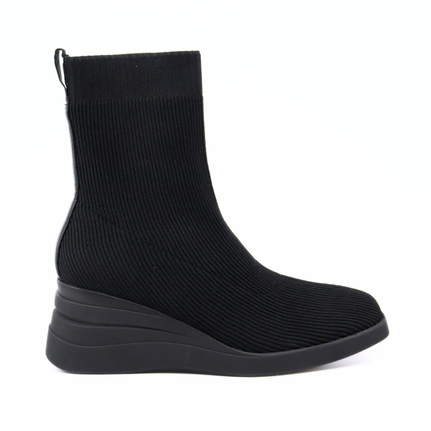 Sophie Nero Knit Boots In Black