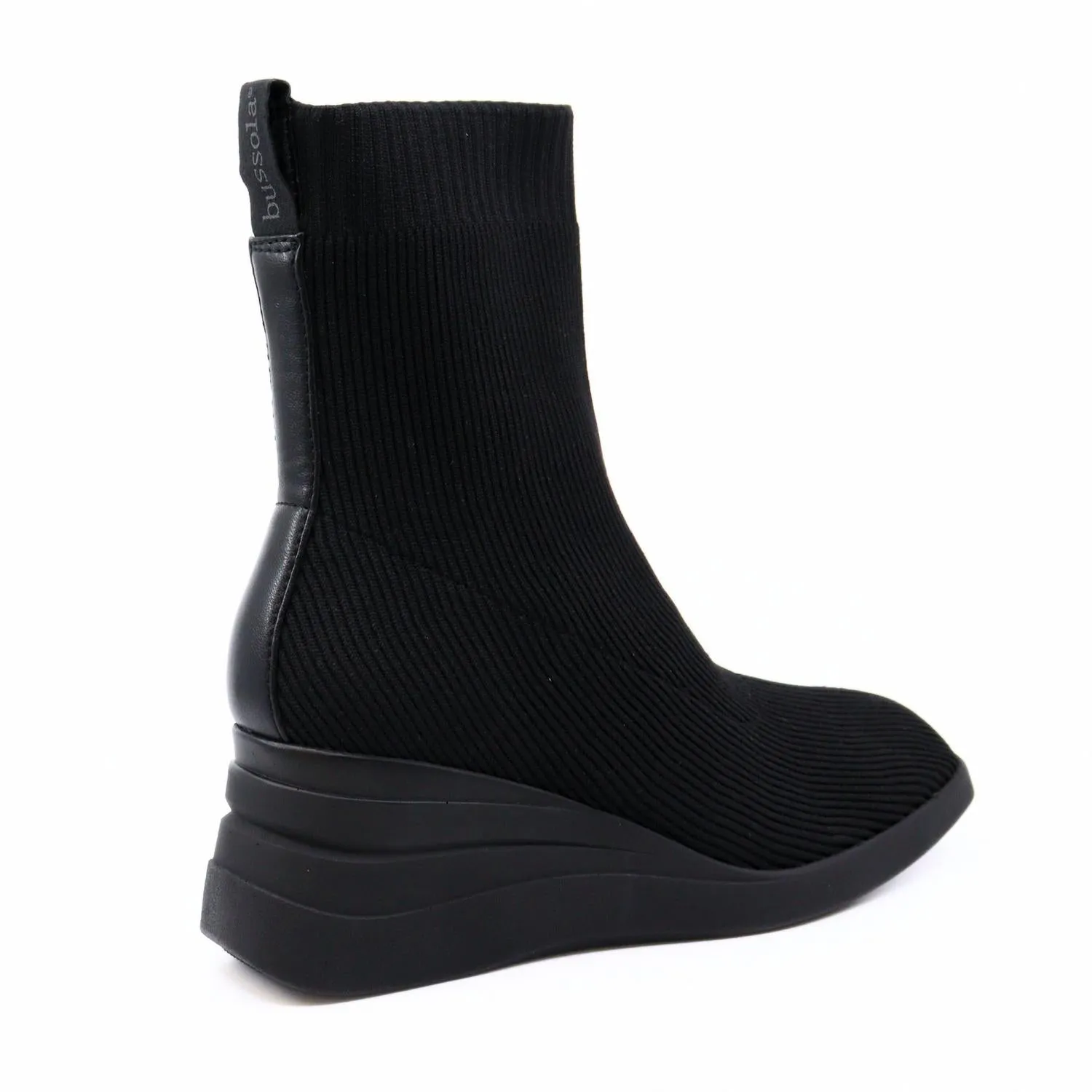 Sophie Nero Knit Boots In Black