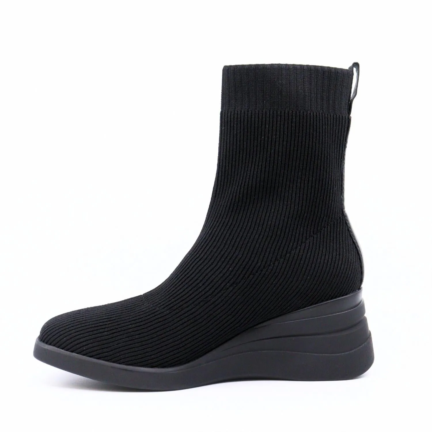 Sophie Nero Knit Boots In Black