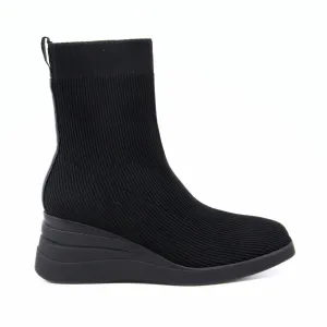 Sophie Nero Knit Boots In Black