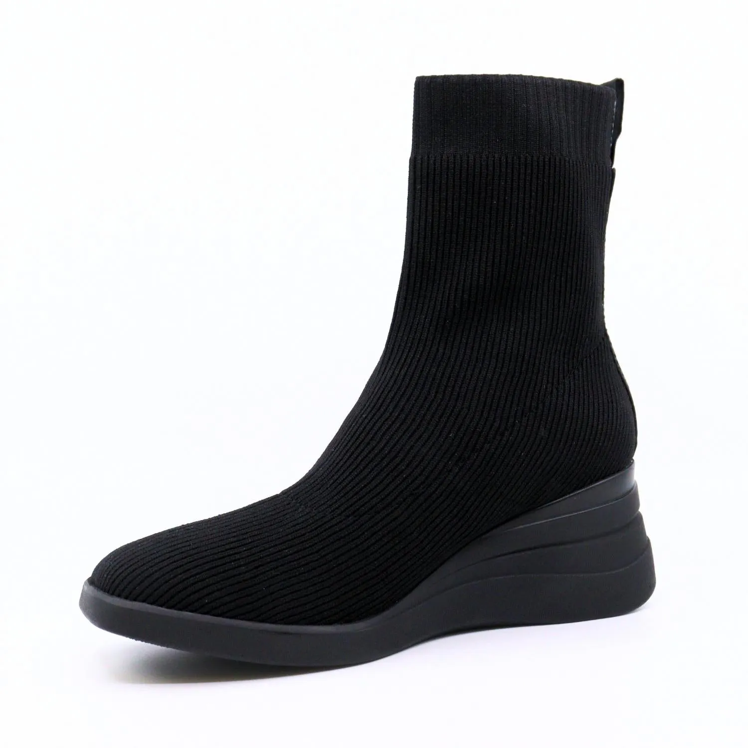 Sophie Nero Knit Boots In Black