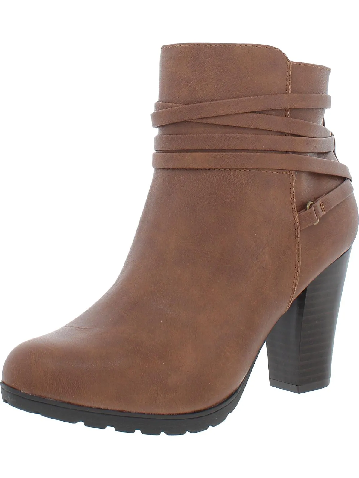 Spade Womens Strappy Almond Toe Ankle Boots