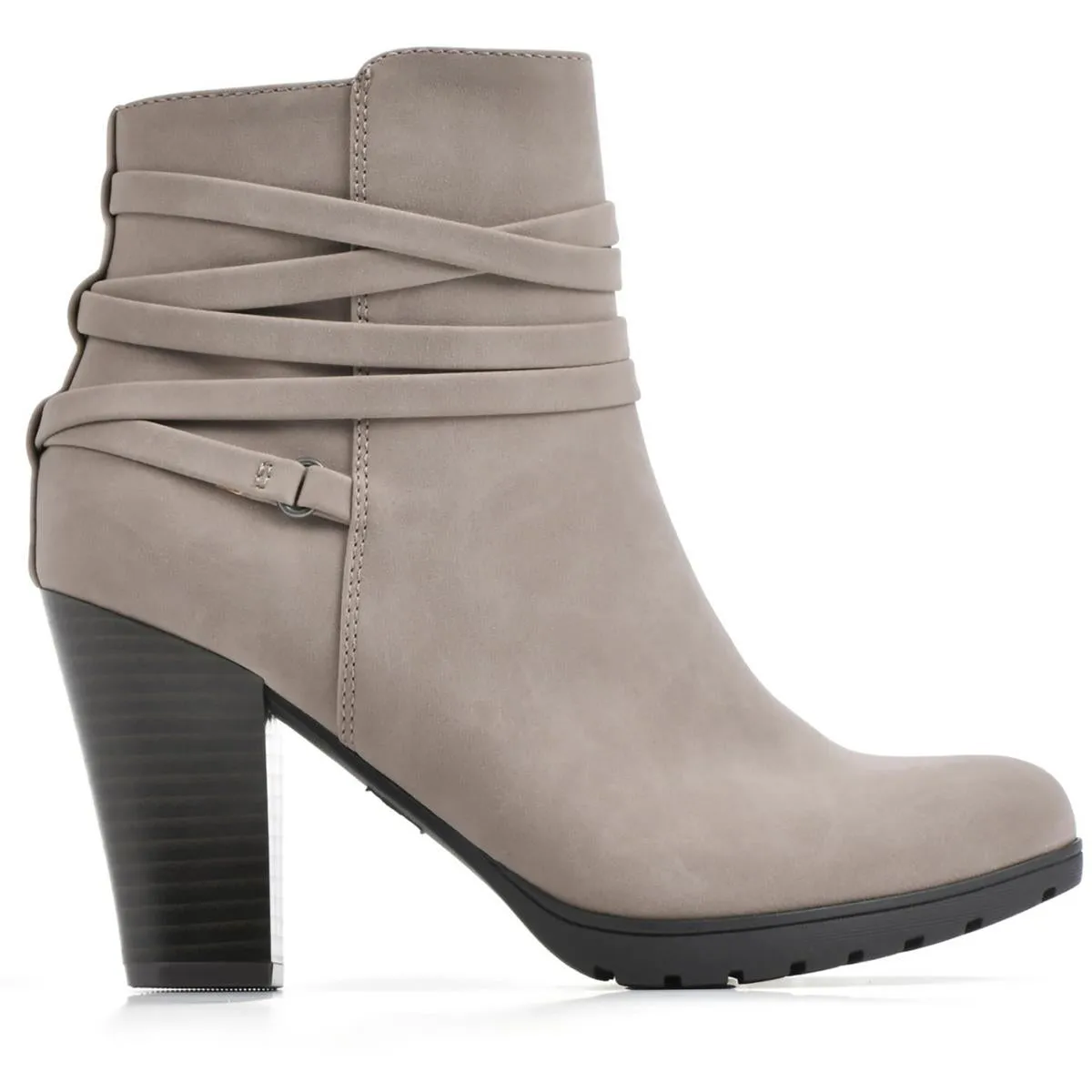 Spade Womens Strappy Almond Toe Ankle Boots