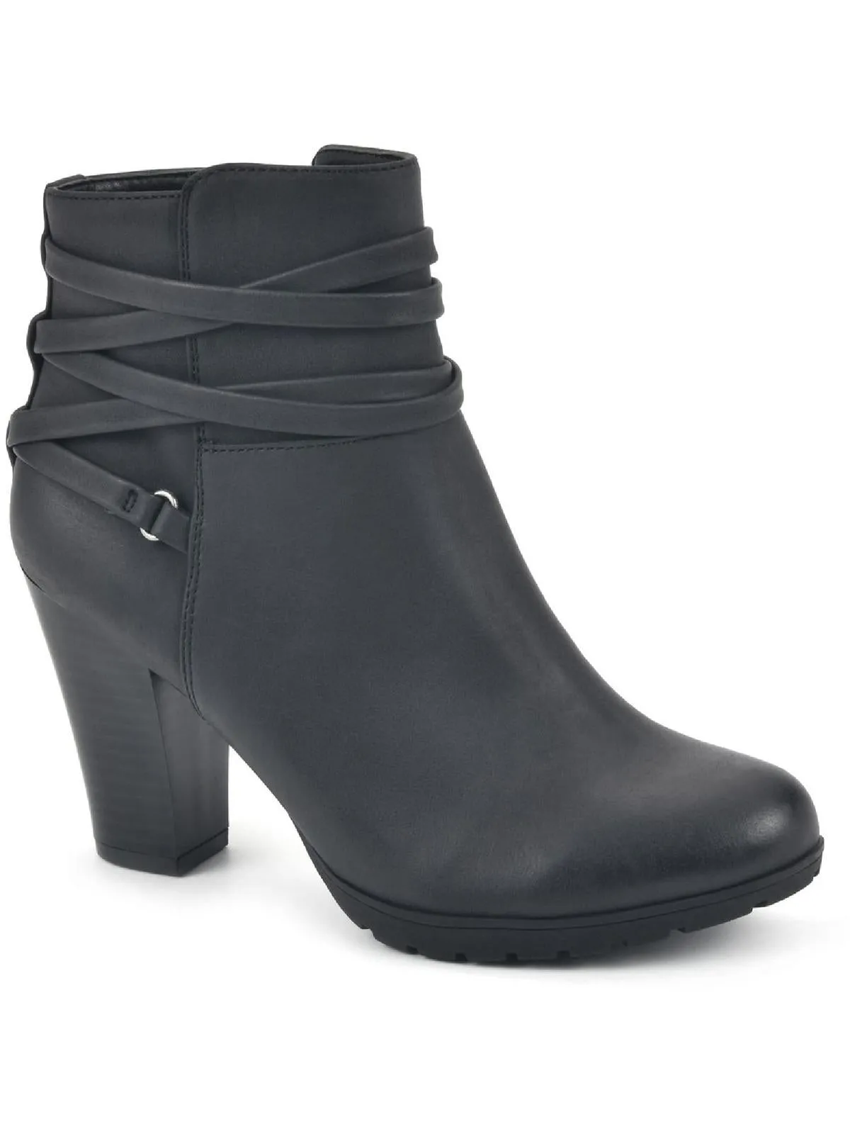 Spade Womens Strappy Almond Toe Ankle Boots
