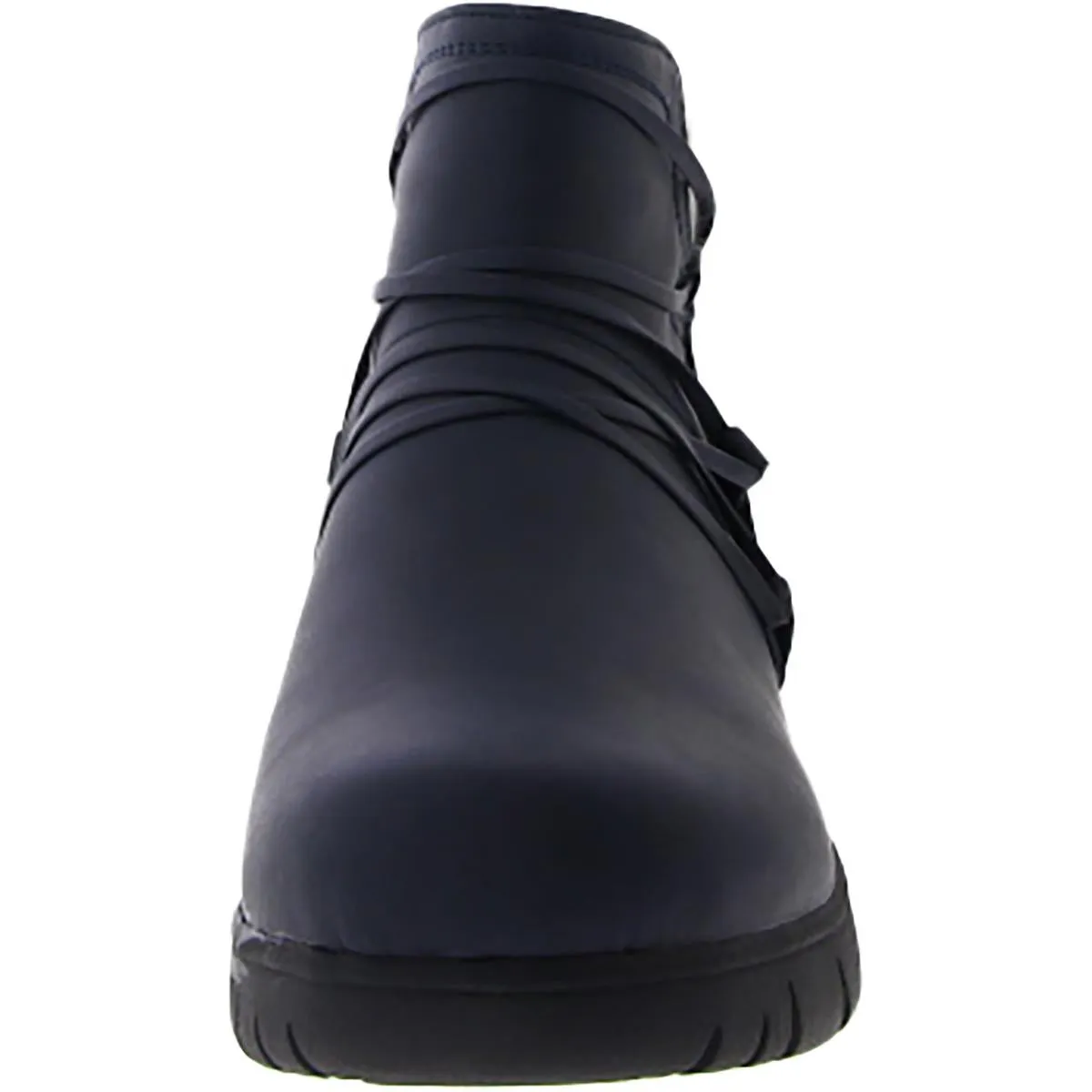Stefani Womens Faux Leather Block Heel Booties