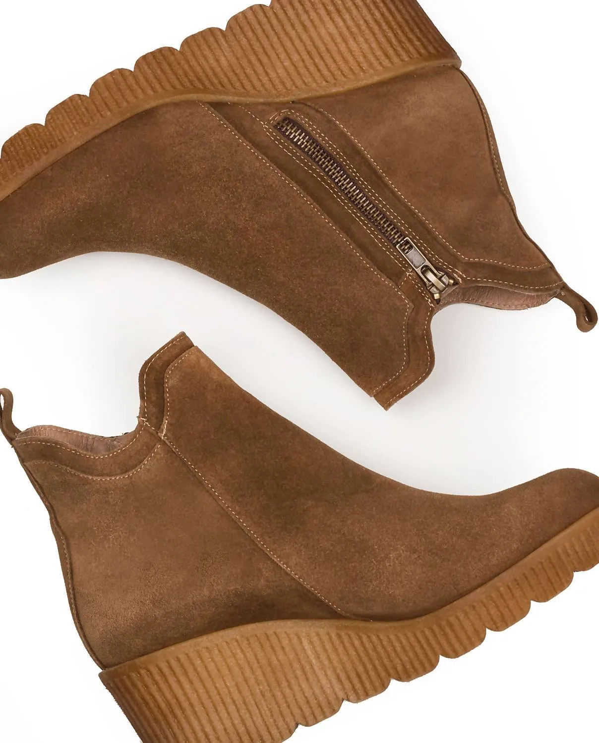 Suede Bootie In Brown