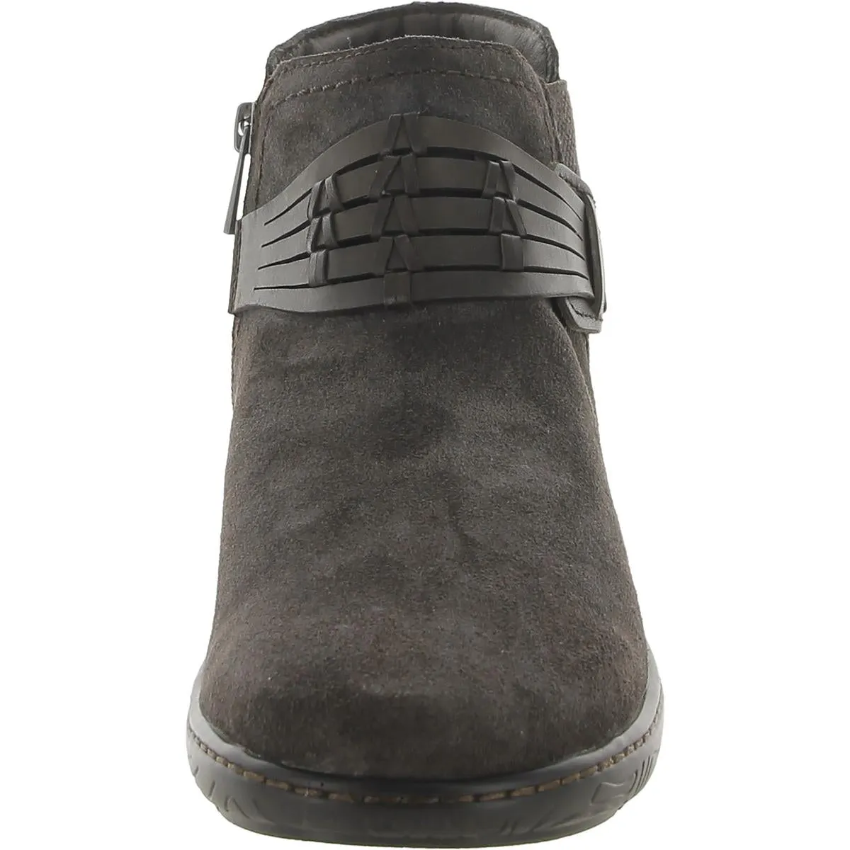 Synal Womens Suede Harness Booties
