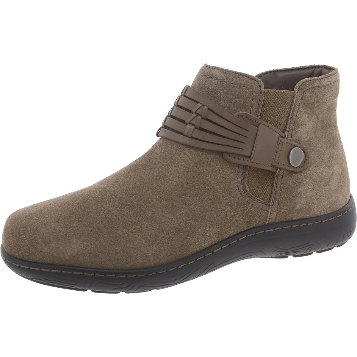 Synal Womens Suede Harness Booties