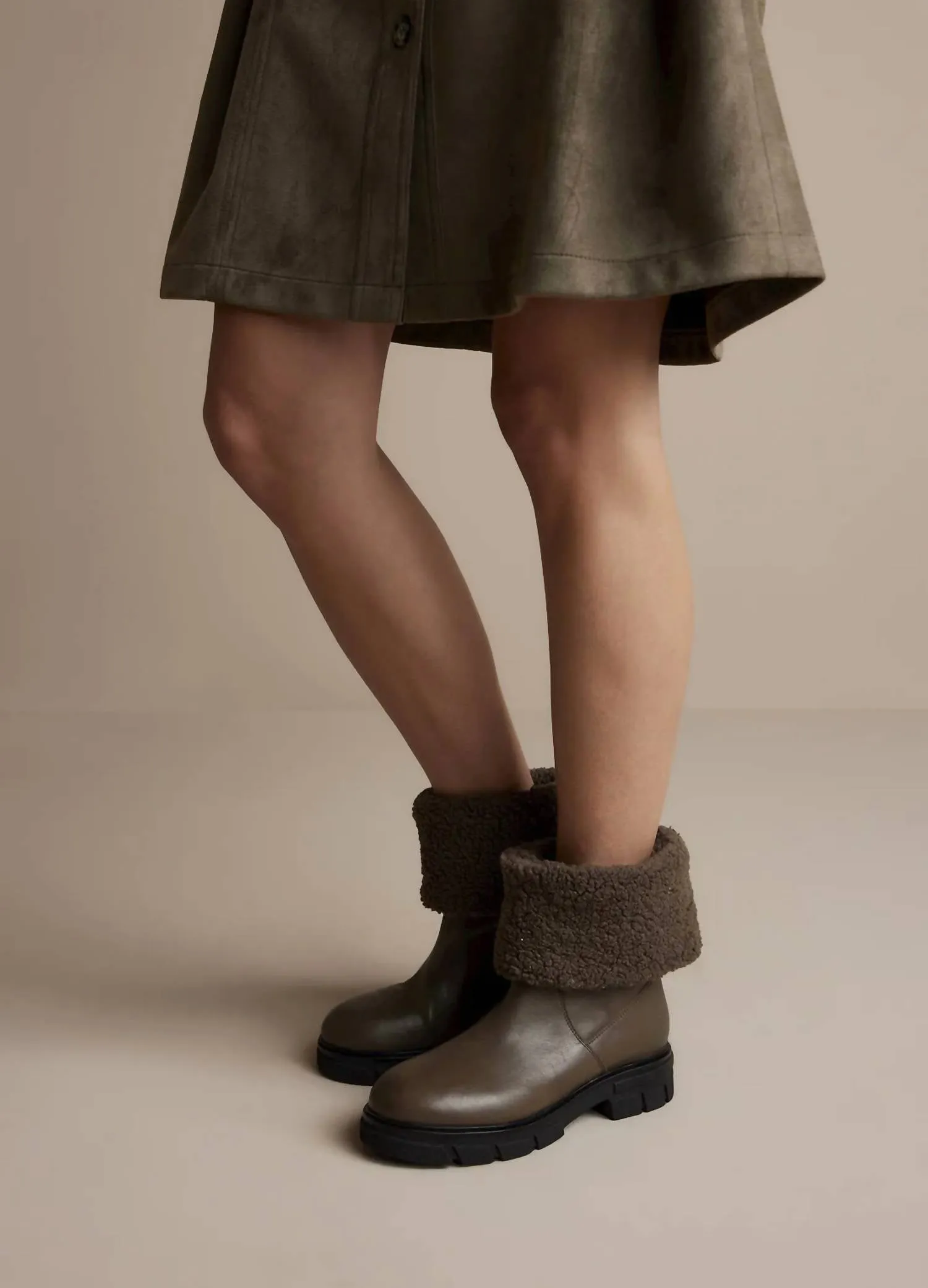 Teddy Boots In Clay