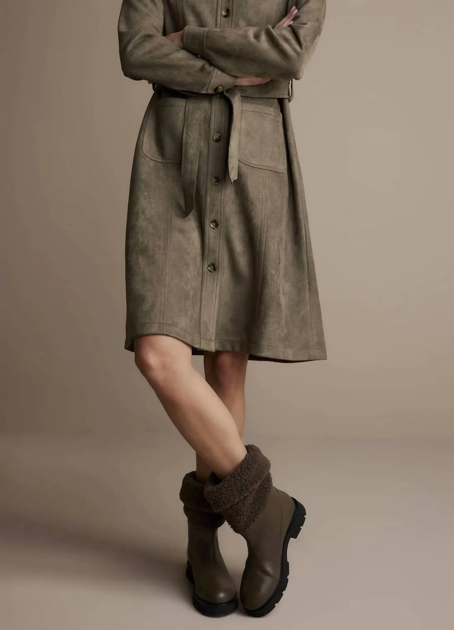 Teddy Boots In Clay