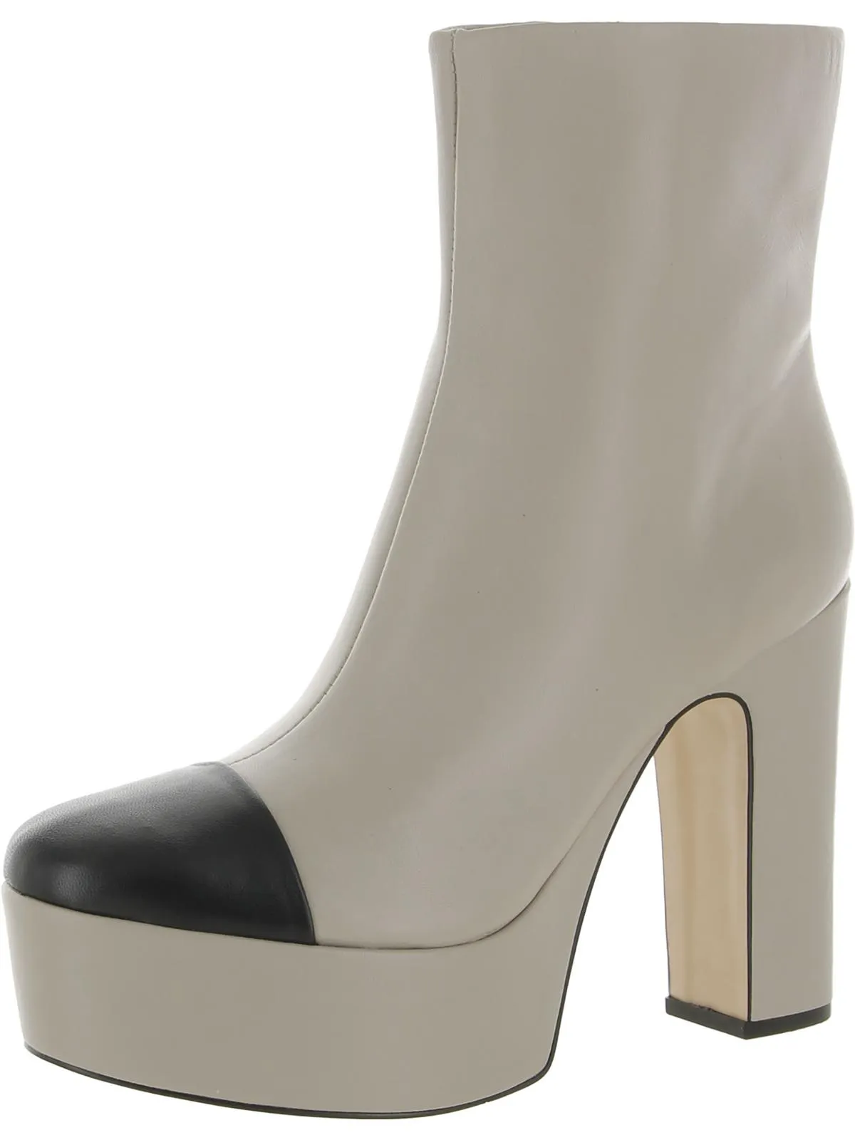 Valeria Womens Leather Platforms Booties