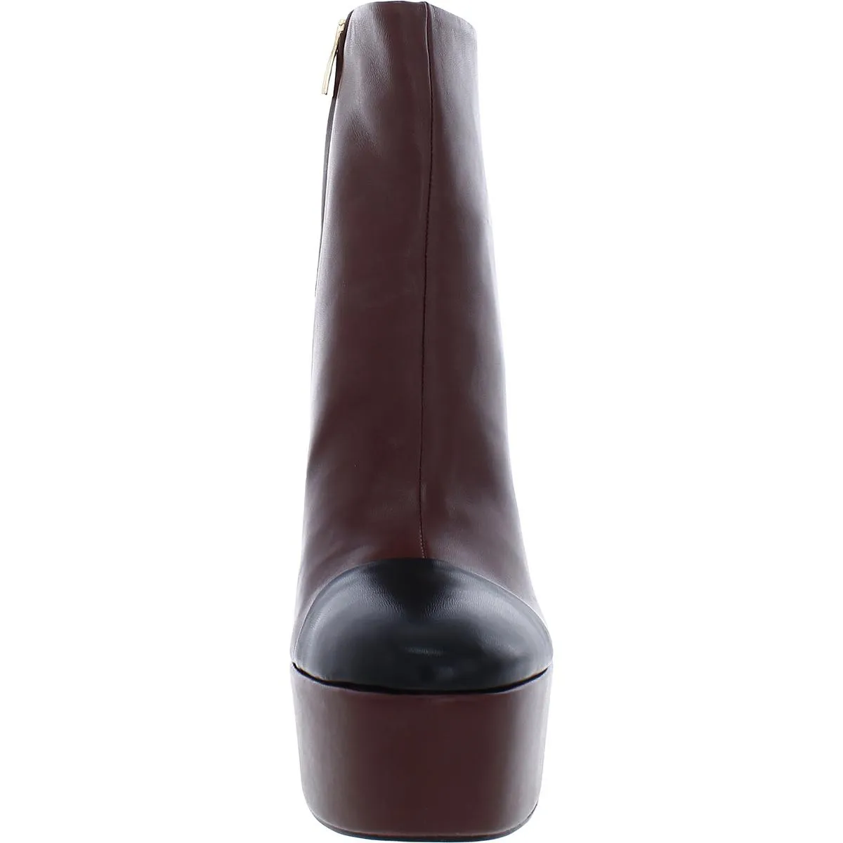 Valeria Womens Leather Platforms Booties