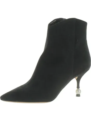 Valli  Womens Pointed Toe Faux Suede Booties
