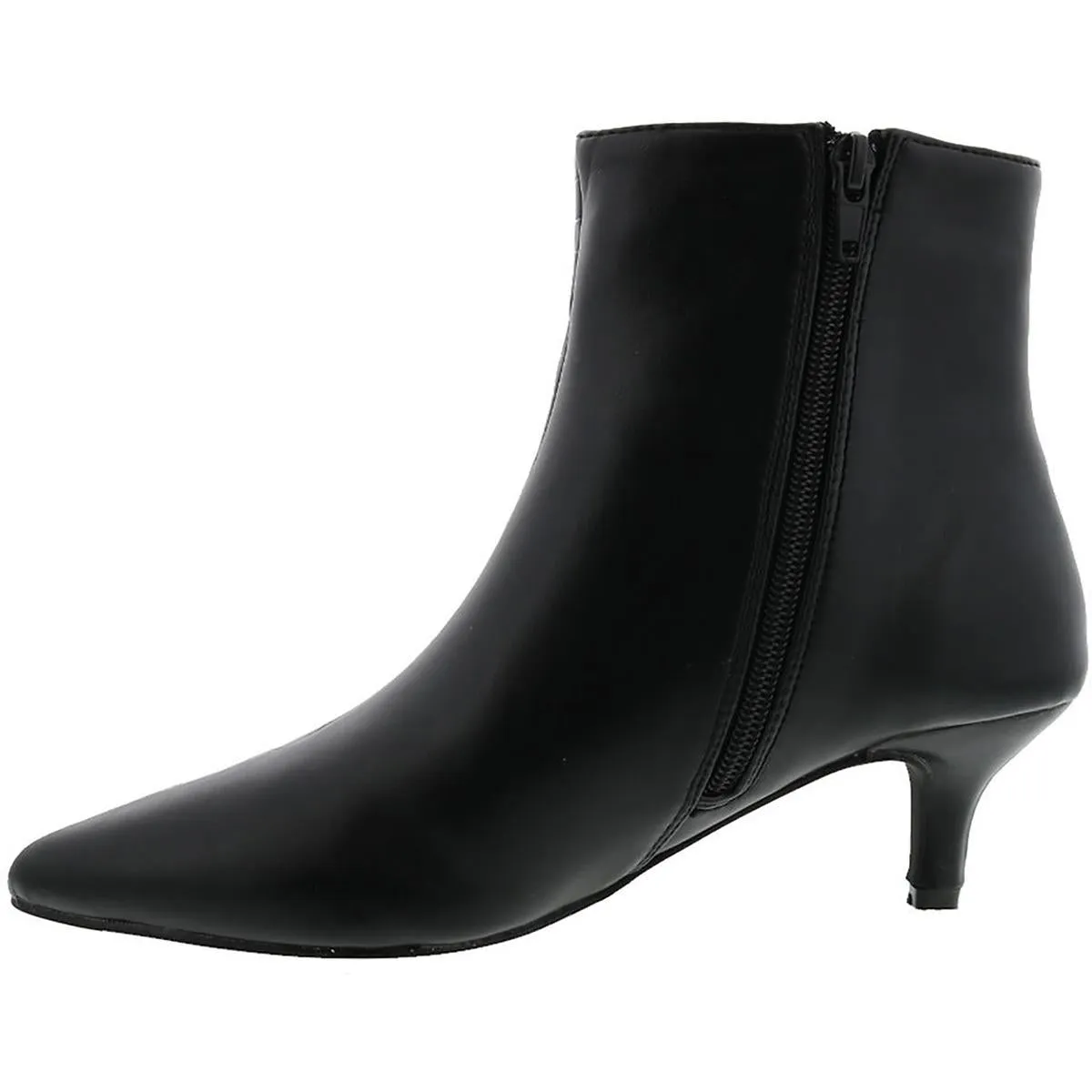 VEGAS Womens Faux Leather Kitten Heel Ankle Boots