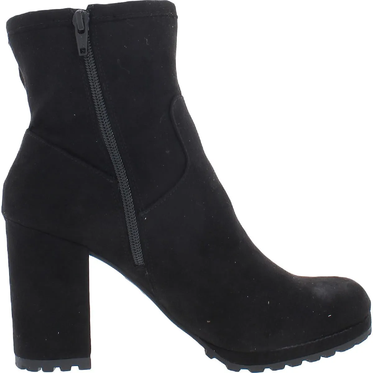 Veraa Womens Microsuede Buckle Ankle Boots