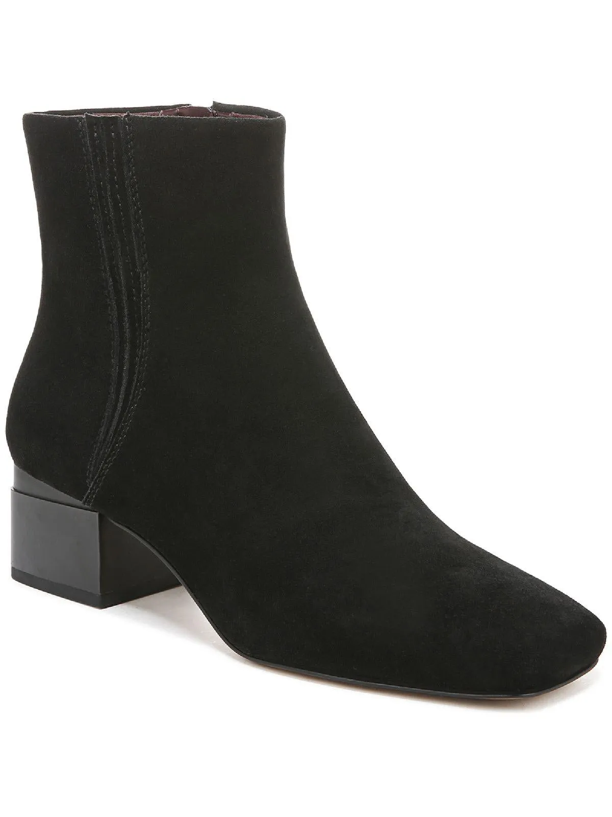 Waxtona Womens Zipper Square Toe Ankle Boots