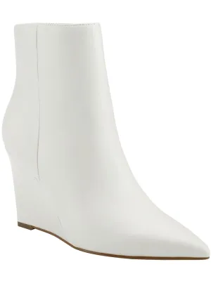 Wendel 2 Womens Faux Leather Wedge Ankle Boots