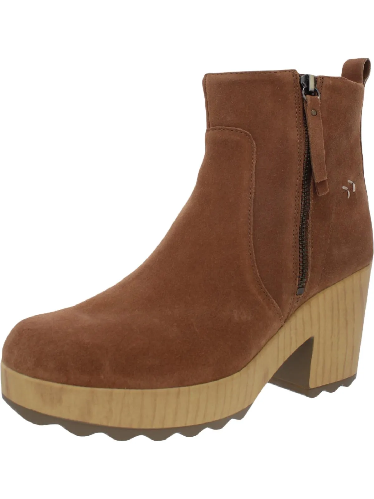 Win Over Womens Leather Platform Ankle Boots
