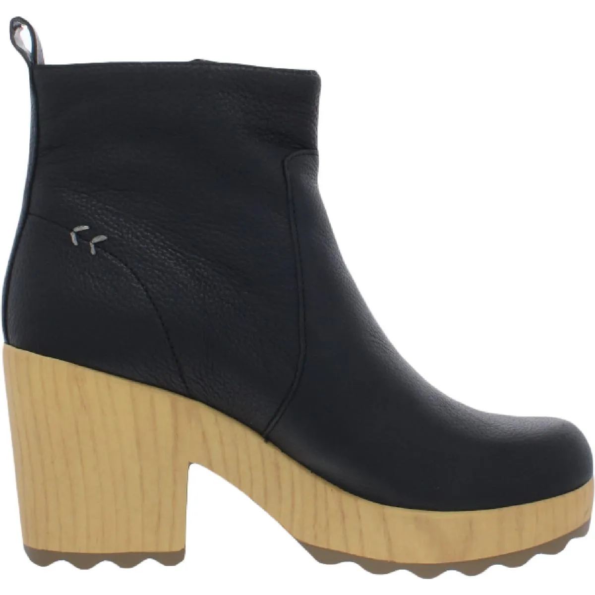 Win Over Womens Leather Platform Ankle Boots