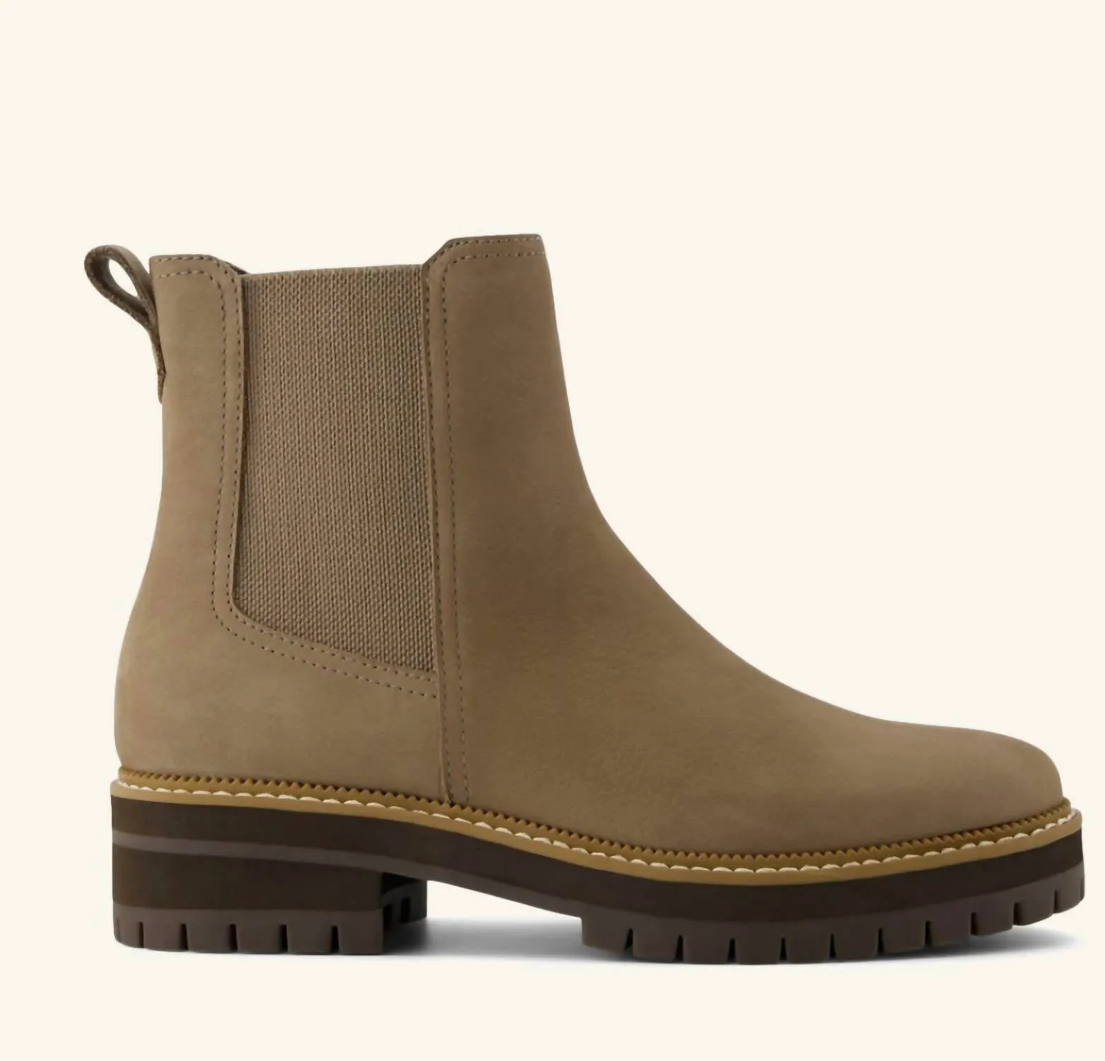Women Bennet Boot In Nubuck Natural Leather