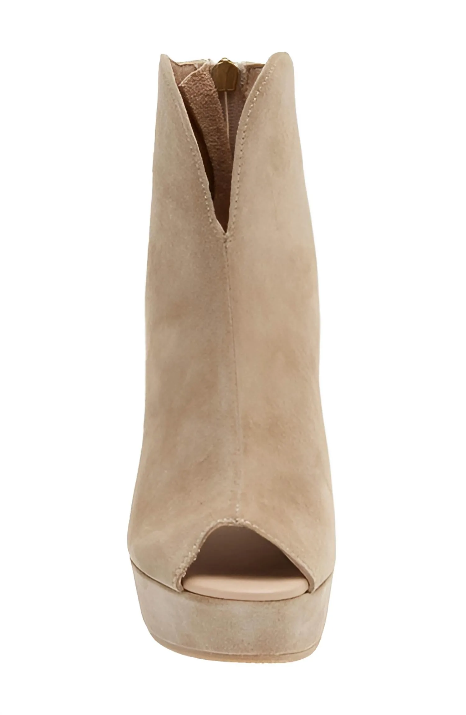 Women Tabbi Peep Toe Bootie In Corda Suede