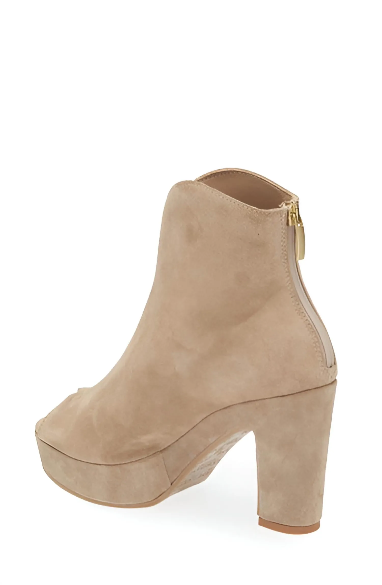Women Tabbi Peep Toe Bootie In Corda Suede