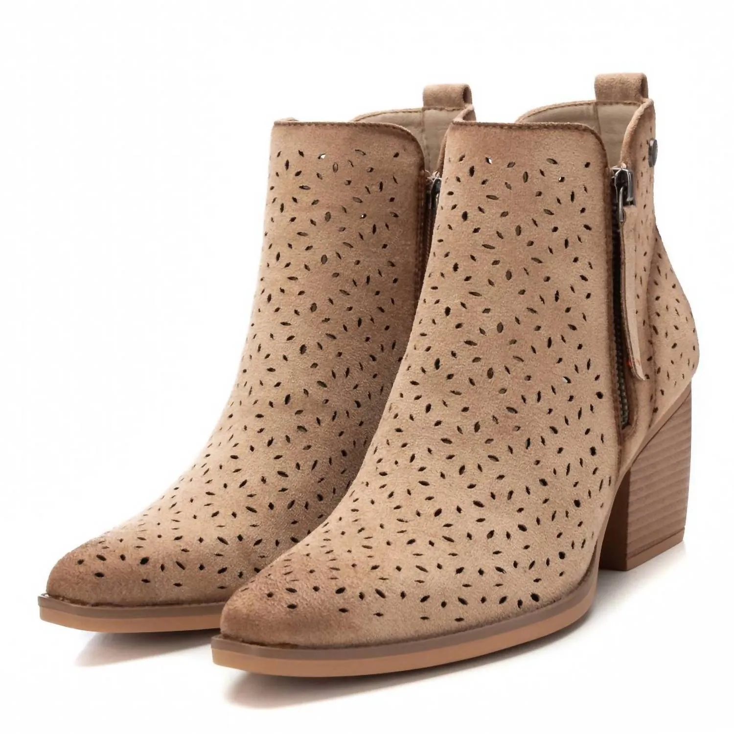 Women's Ankle Booties In Beige
