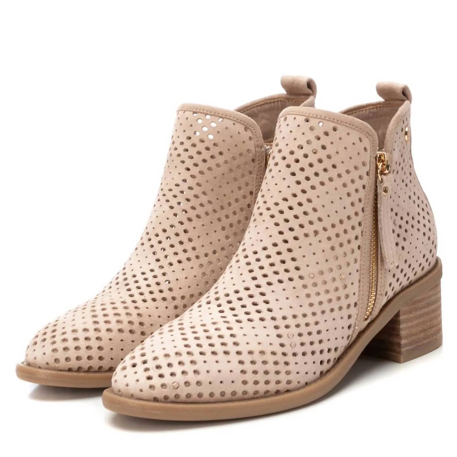 Women's Ankle Booties In Beige