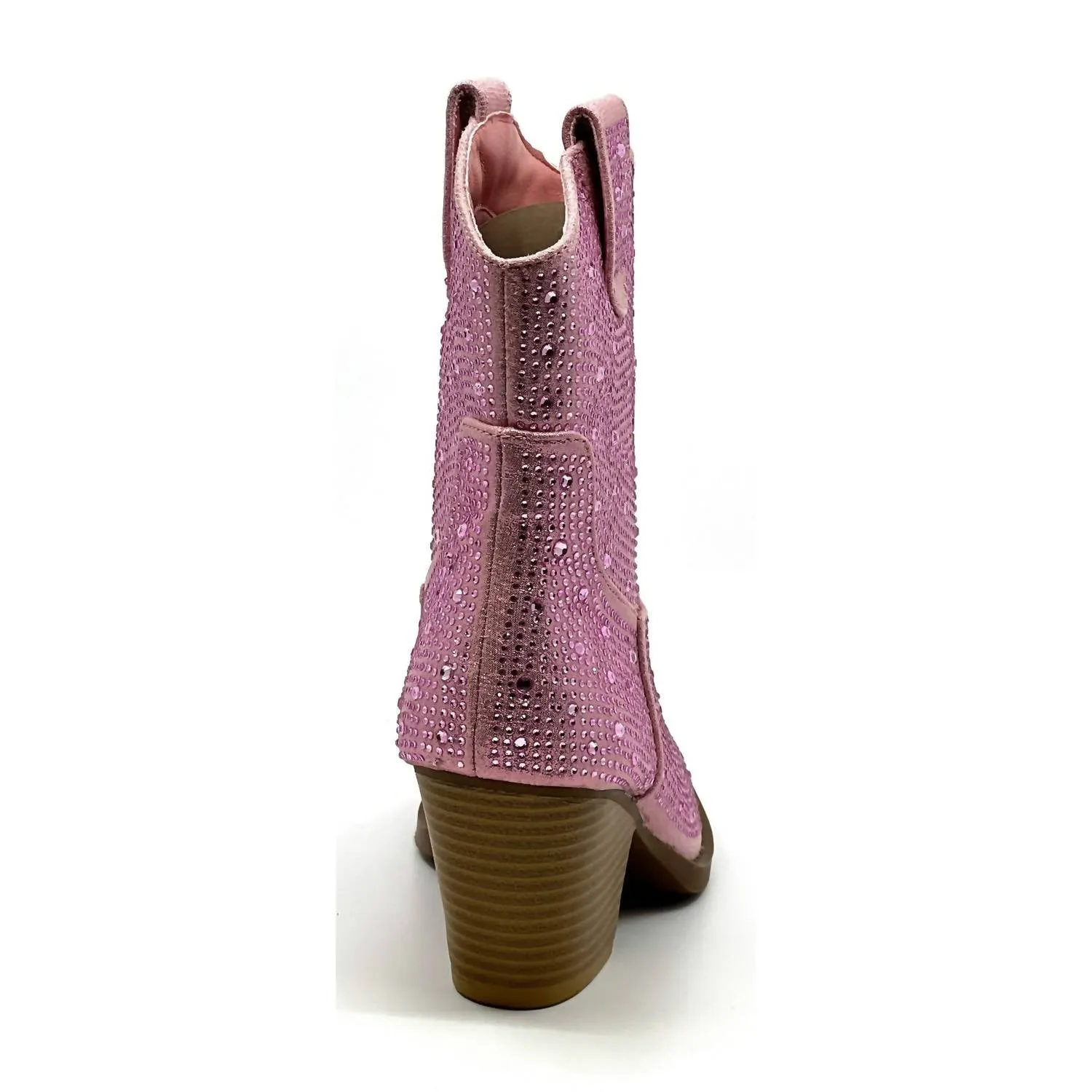 Women's Ankle Stone Bootie In Pink