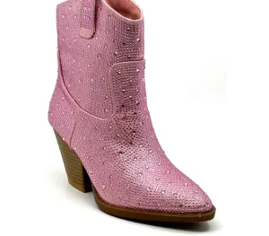 Women's Ankle Stone Bootie In Pink