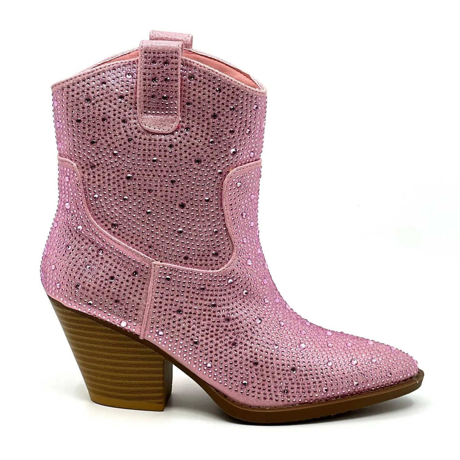 Women's Ankle Stone Bootie In Pink