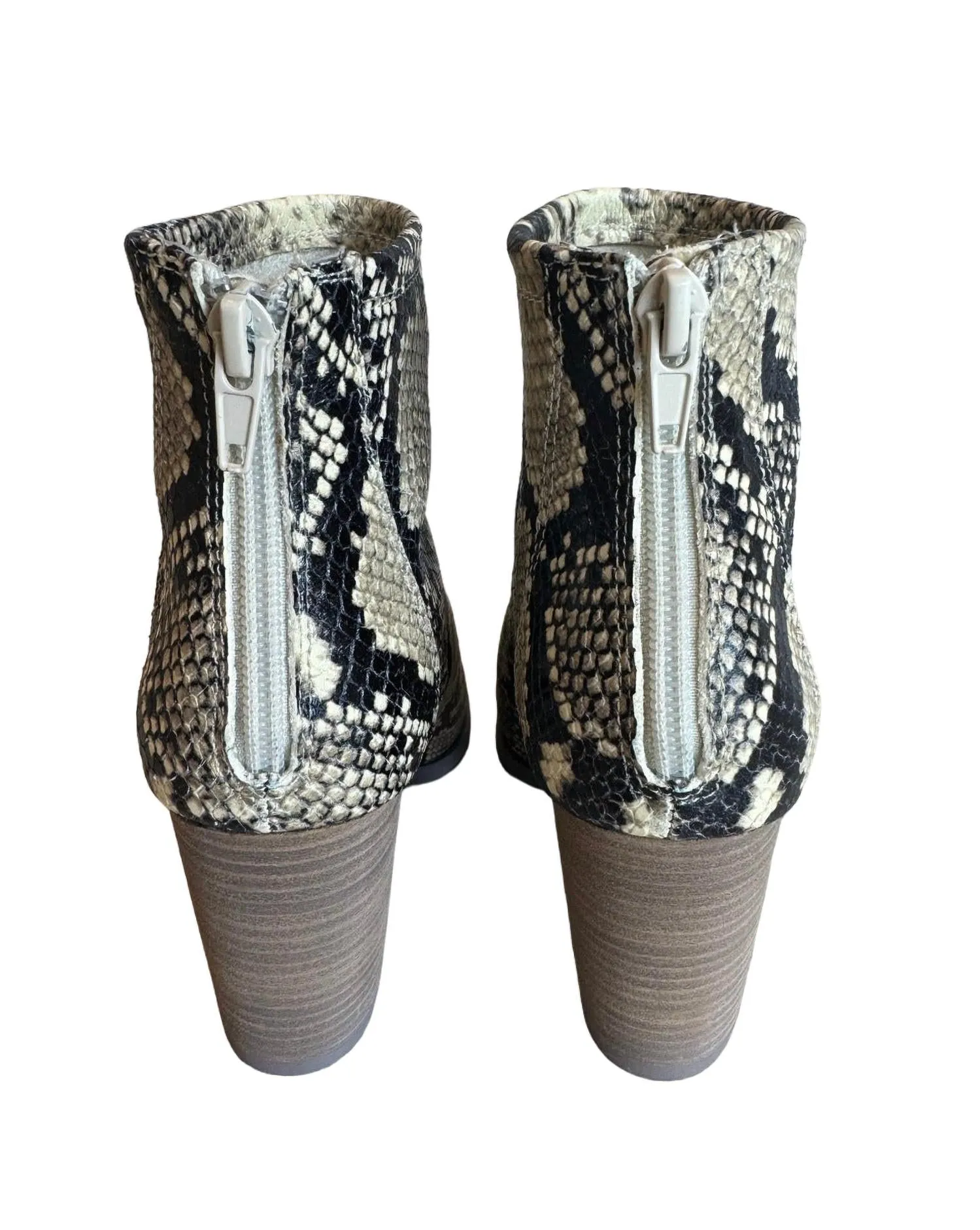 Women's Avery Heeled Bootie In Neutral Embossed Snakeprint