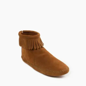 Women's Back Zip Softsole Boot In Brown