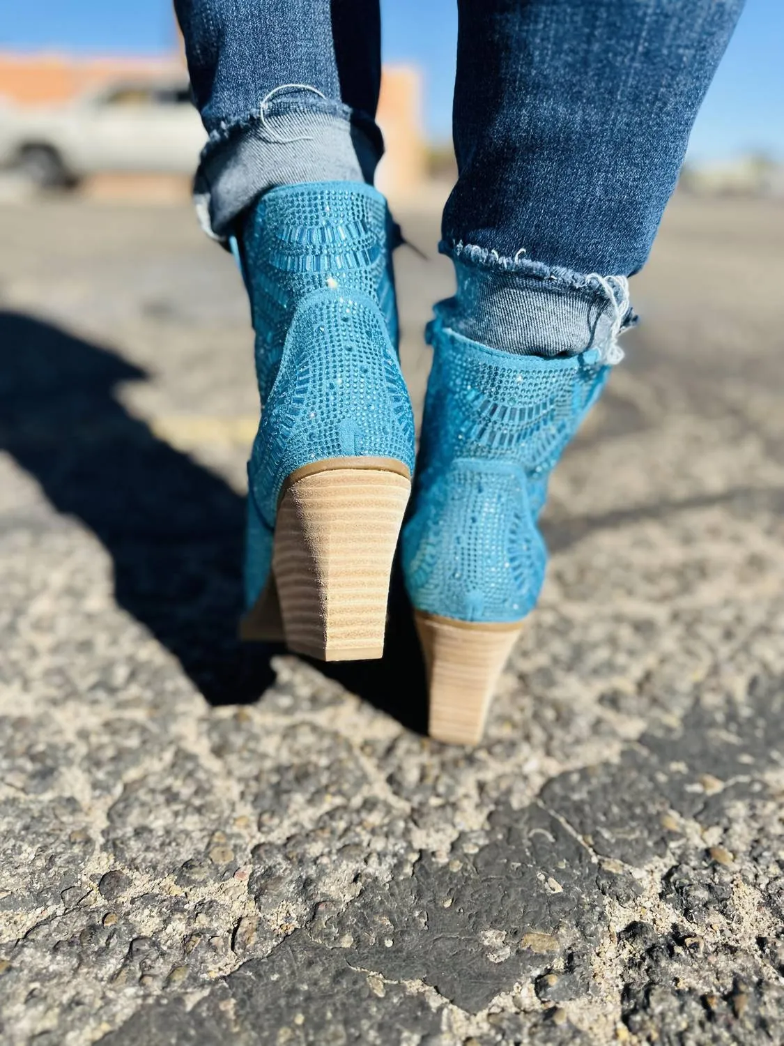 Women's Blinging Maze Bootie In Turquoise