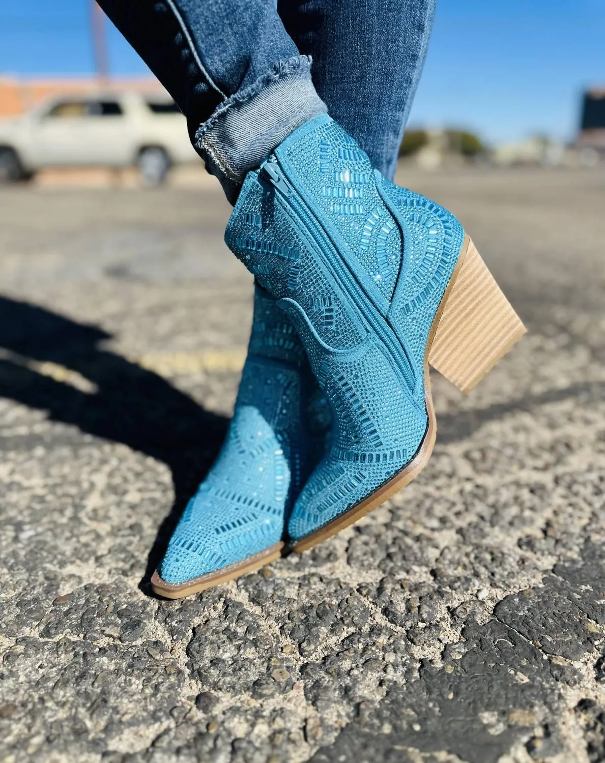 Women's Blinging Maze Bootie In Turquoise