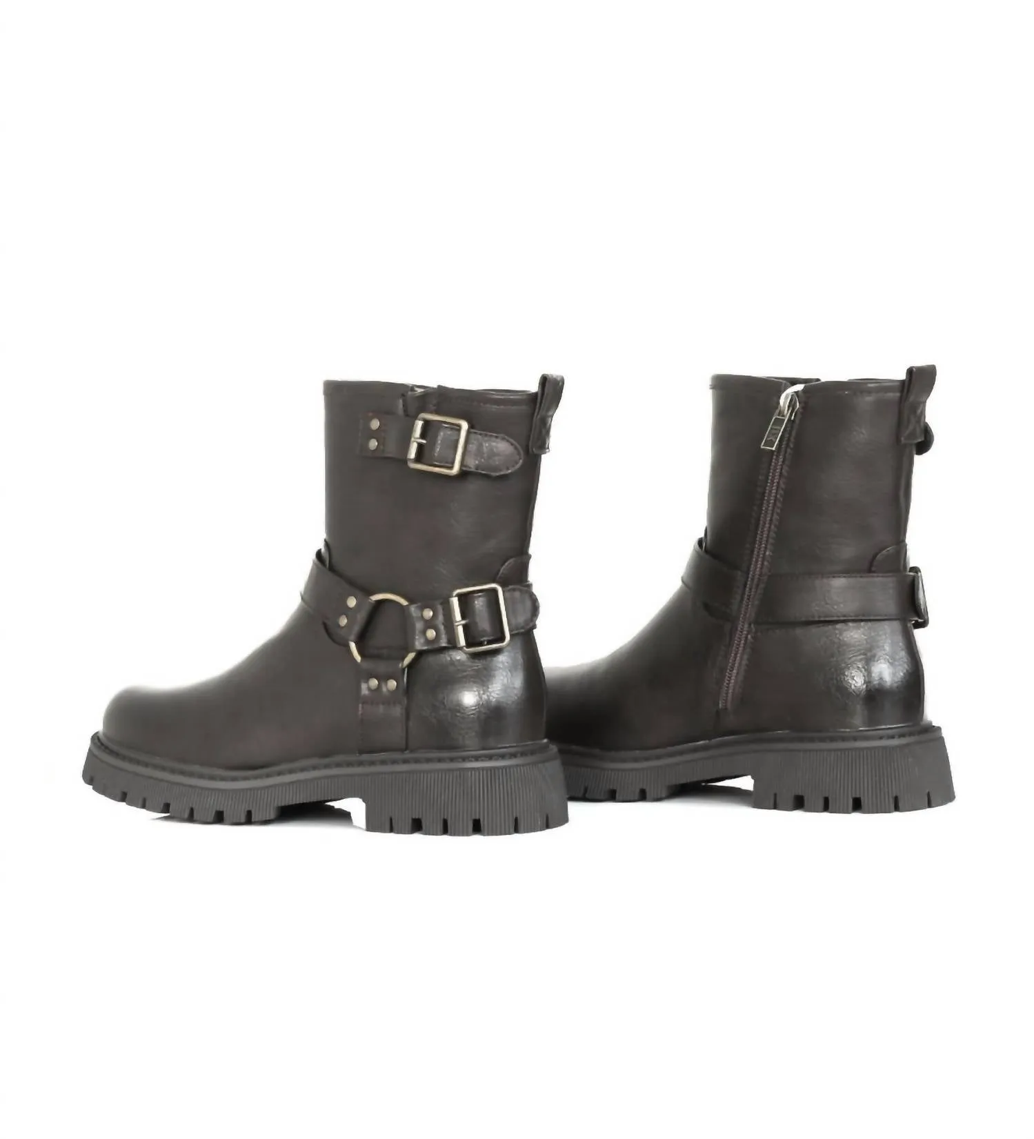 Women's Buckles Booties In Black