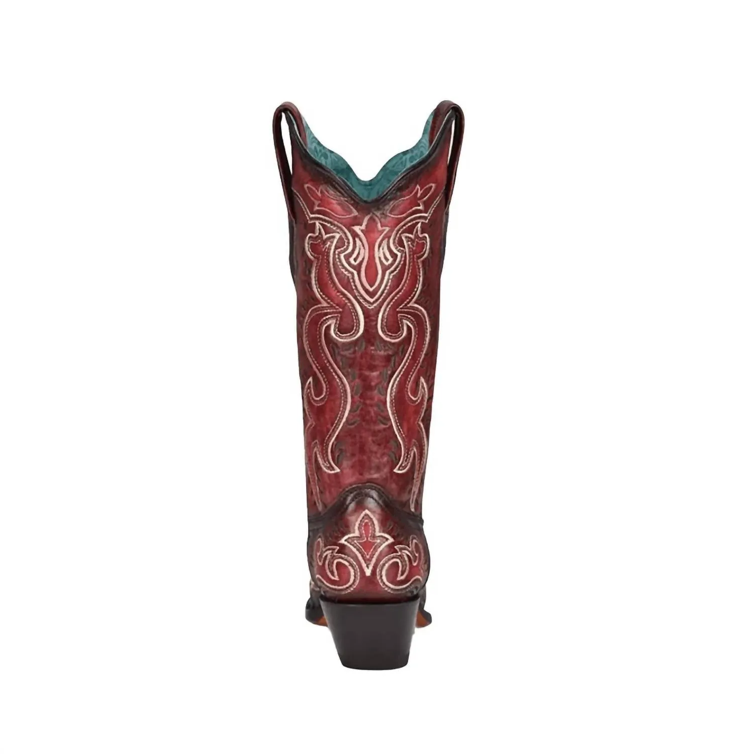 Women's Burnished Embroidered Snip Toe Boot