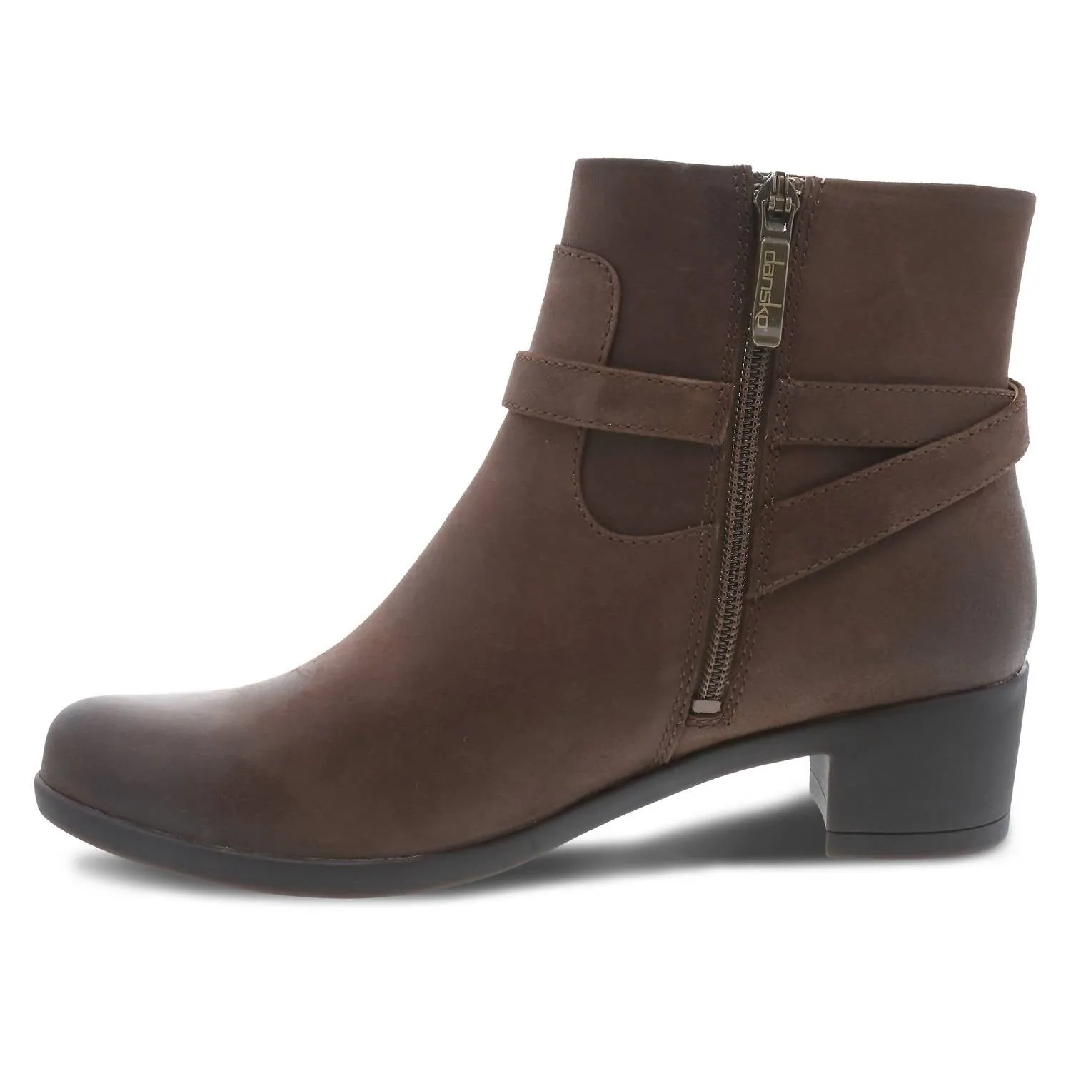Women's Cagney Heeled Bootie - Medium Width In Brown Burnished Suede