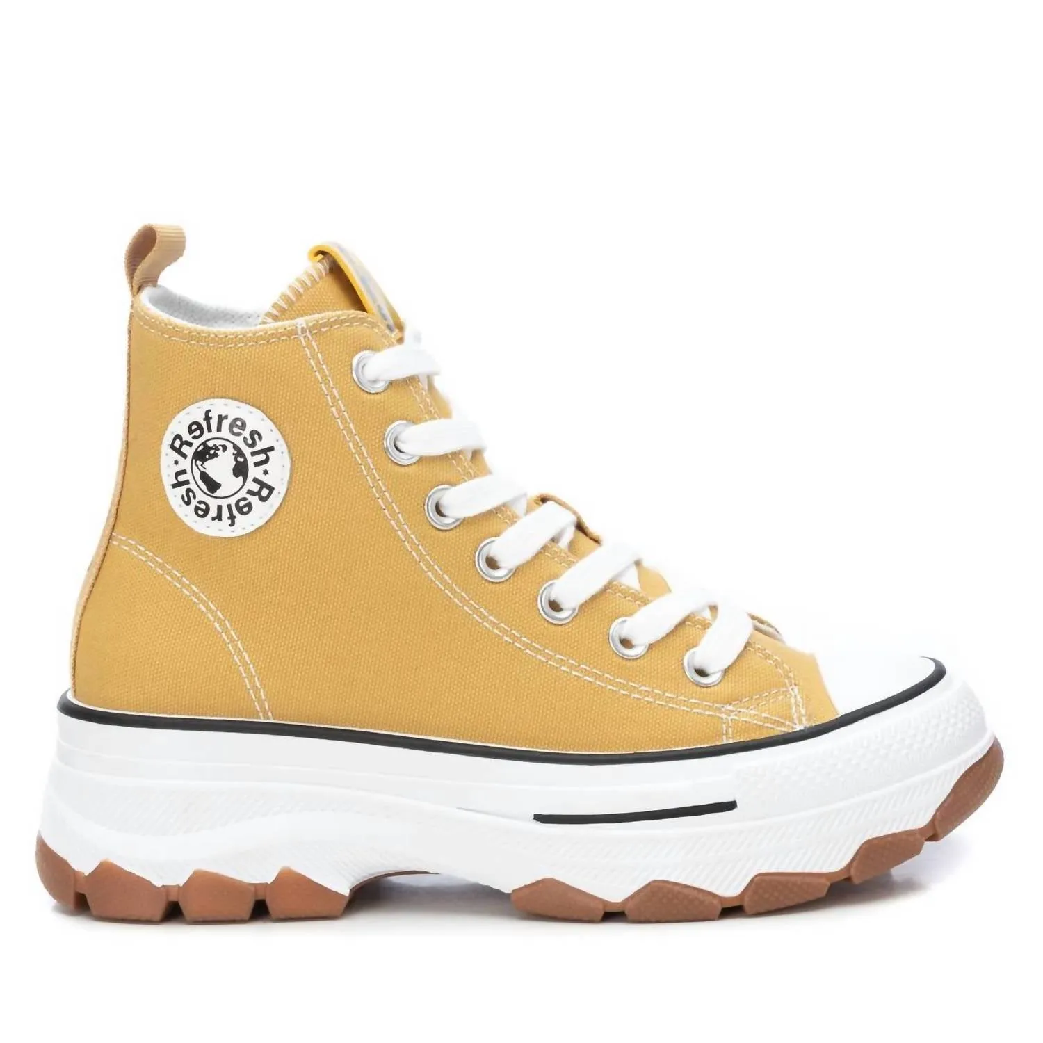 Women's Canvas Ankle Boots In Yellow
