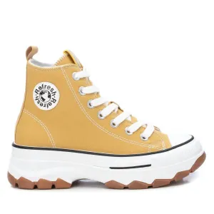 Women's Canvas Ankle Boots In Yellow