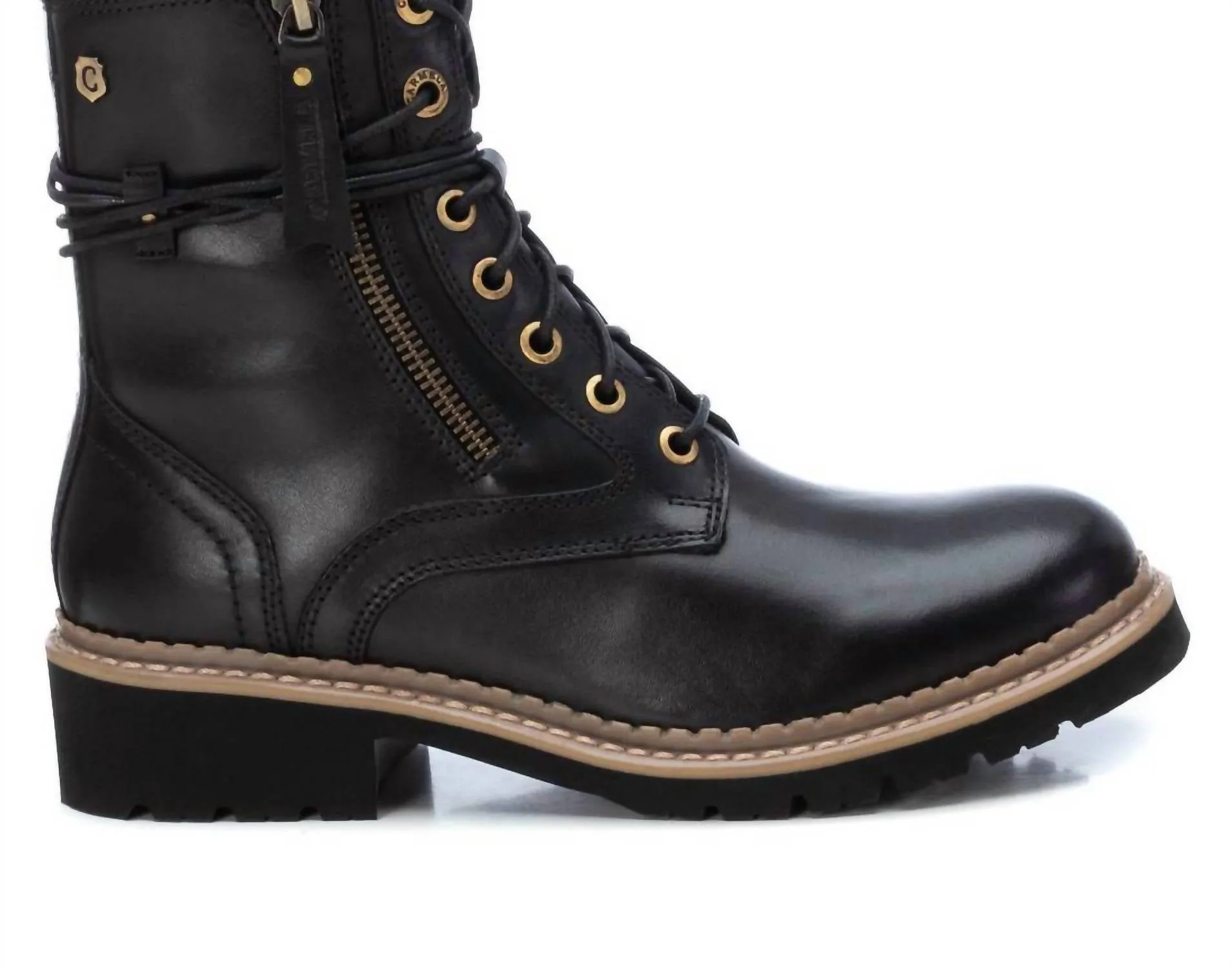 Women's Carmela Leather Booties In Black
