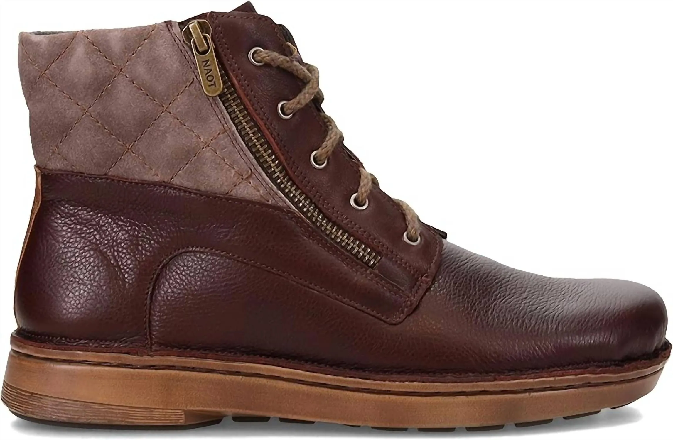 Women's Castera Boot In Brown Leather/taupe Gray Suede