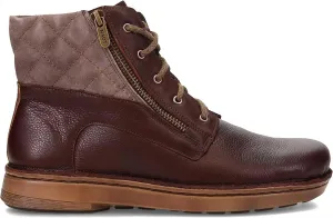 Women's Castera Boot In Brown Leather/taupe Gray Suede