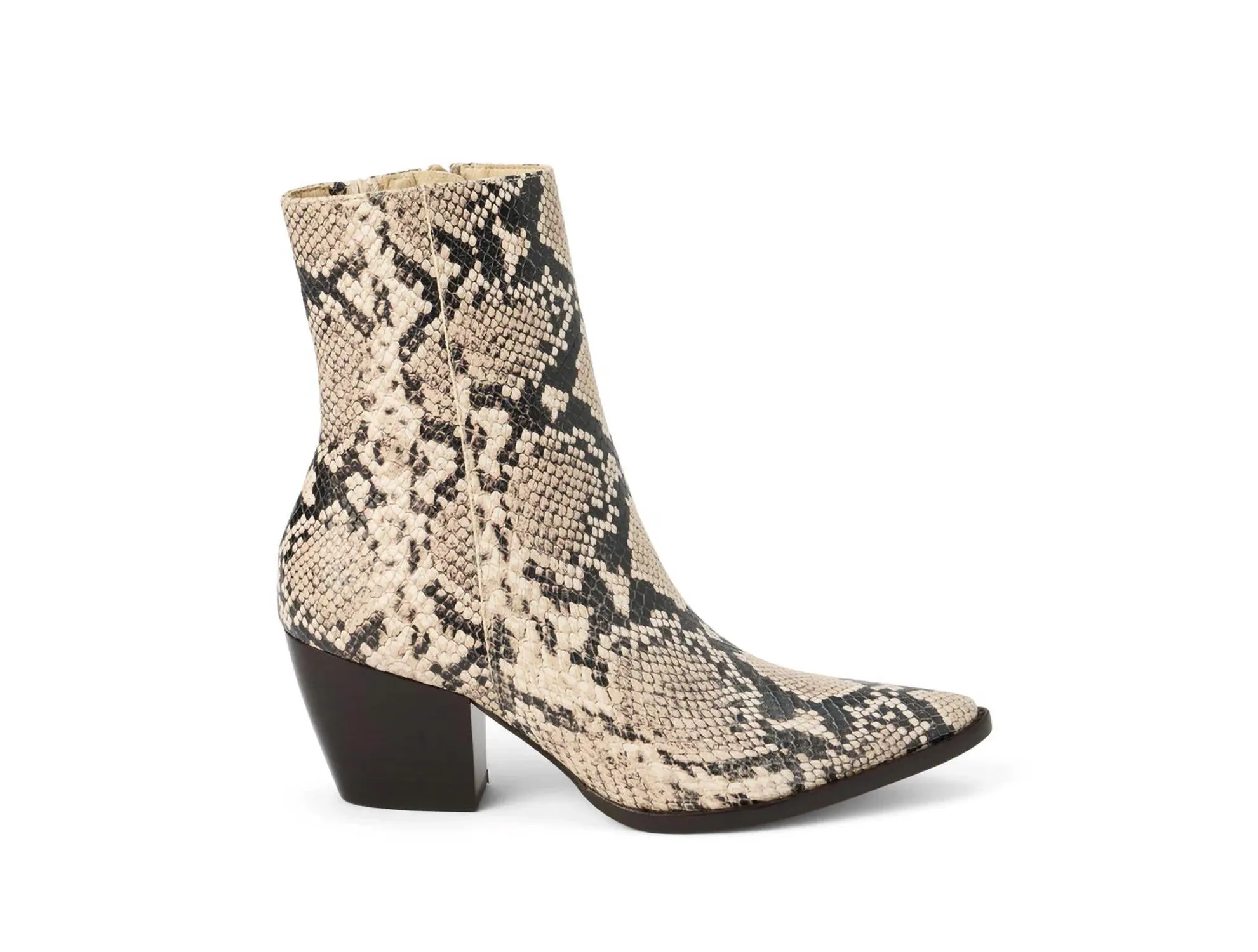Women's Caty Zip Ankle Boots In Neutral Snake