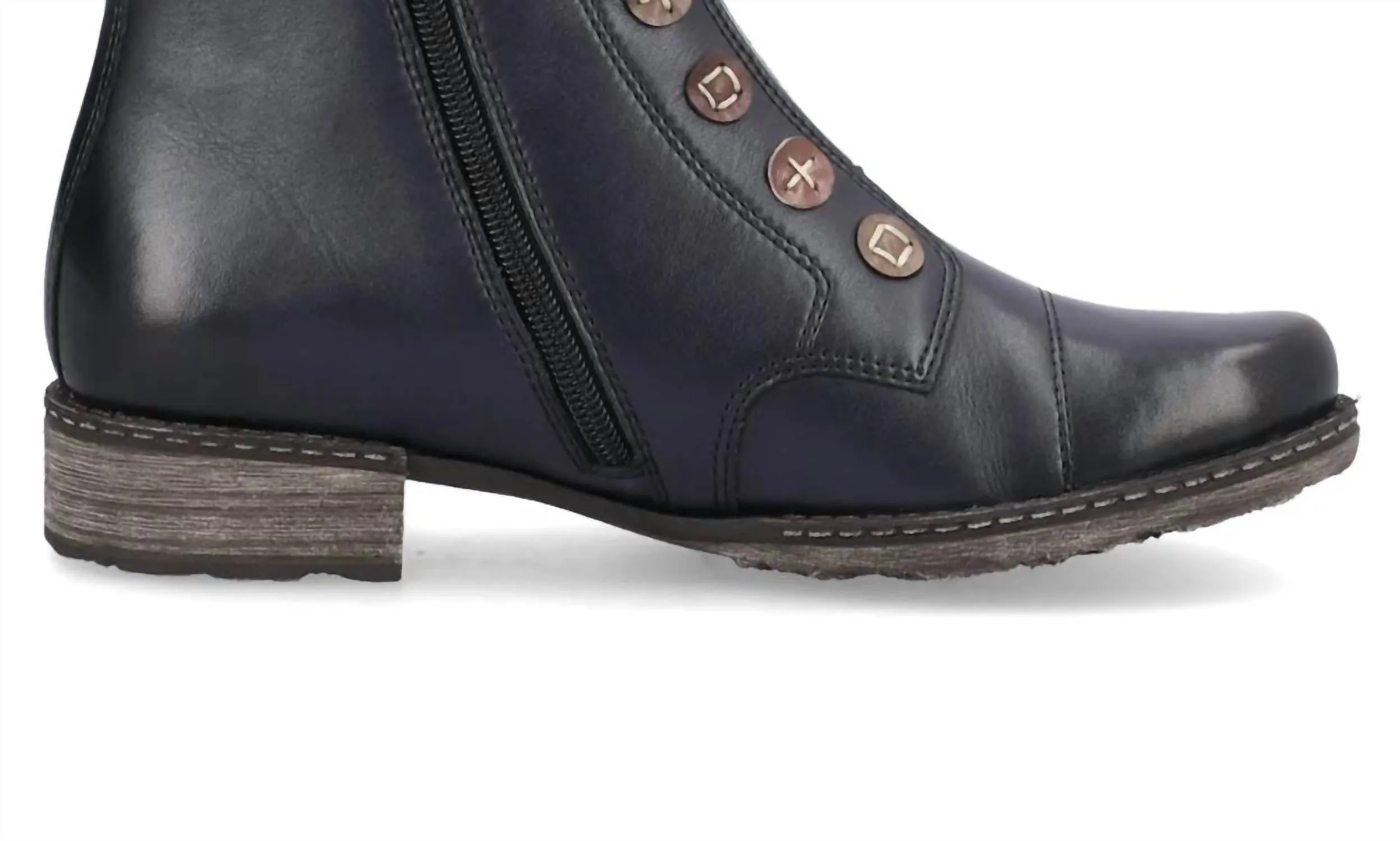 Women's Chandra 92 Leather Bootie In Navy